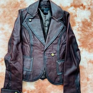 Medium Brown Leather Jacket